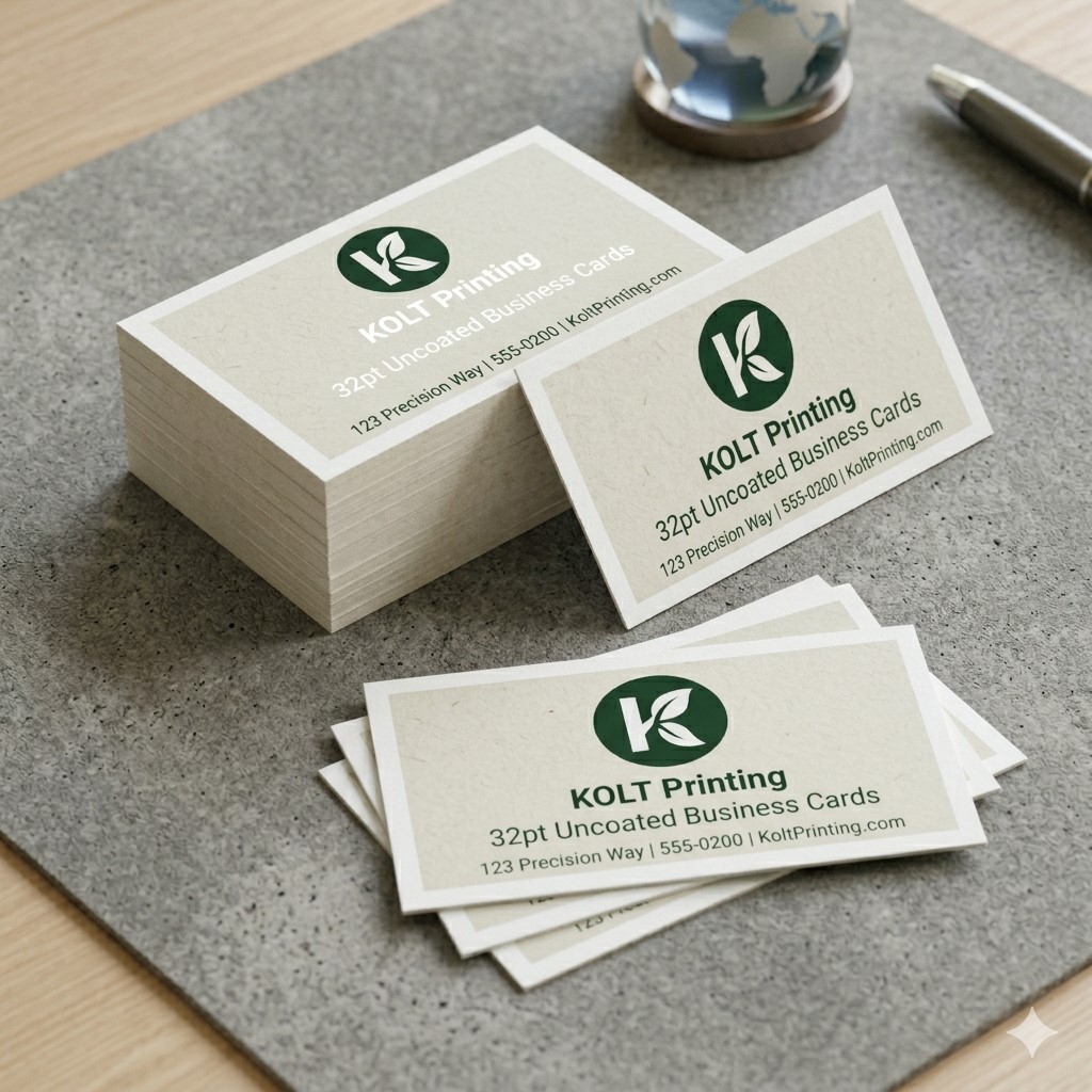 32pt Uncoated Business Cards 