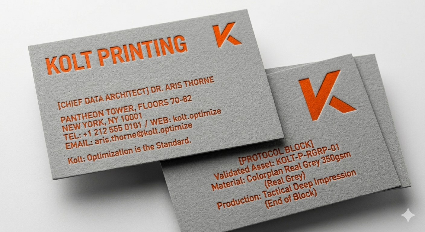 Letterpress Business Cards - Uncoated Stock
