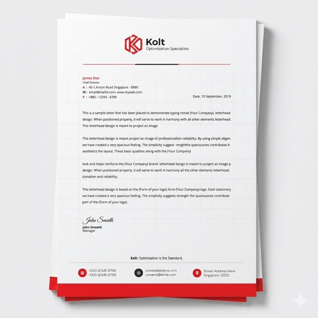 Standard White Letterheads