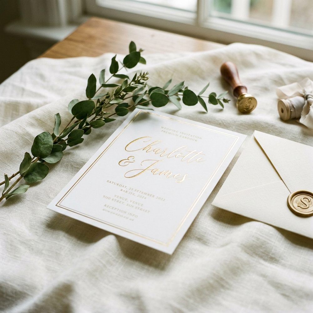 Digital Foil Wedding Invitations