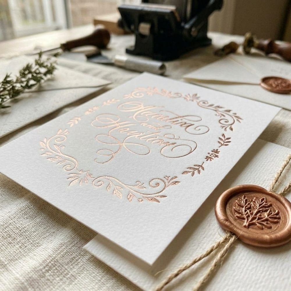 Foil Stamp Wedding Invitations